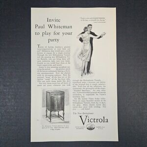 1927 Orthophonic Victrola‎ Victor Talking Machine Co Vintage Print Ad Camden NJ